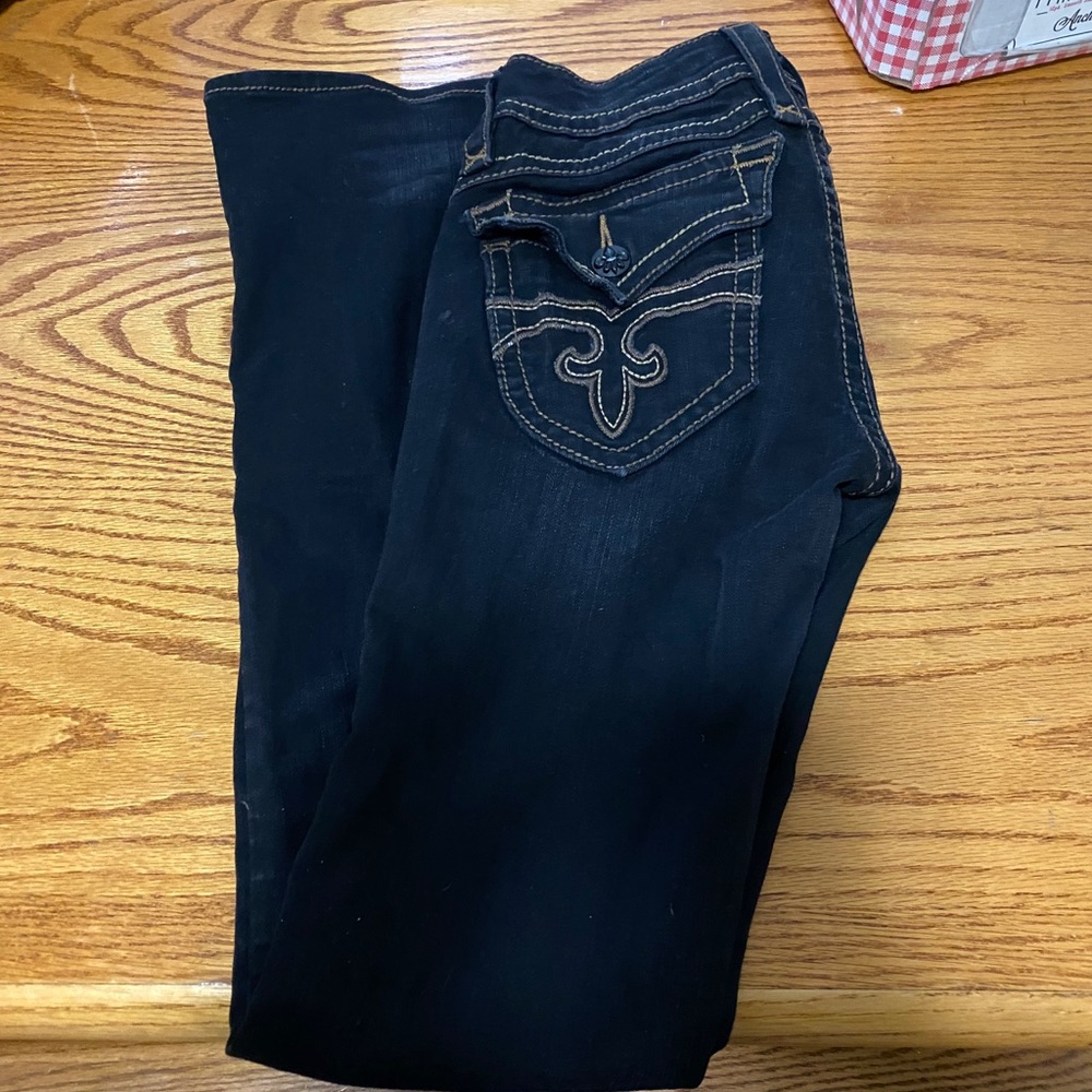 Size 29 Rock Revival Bootcut Jeans - Black Wash